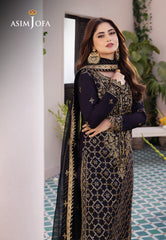 Asim Jofa Dhanak Rang Ajcf-04 Embroidered Boski Silk 3 Pcs