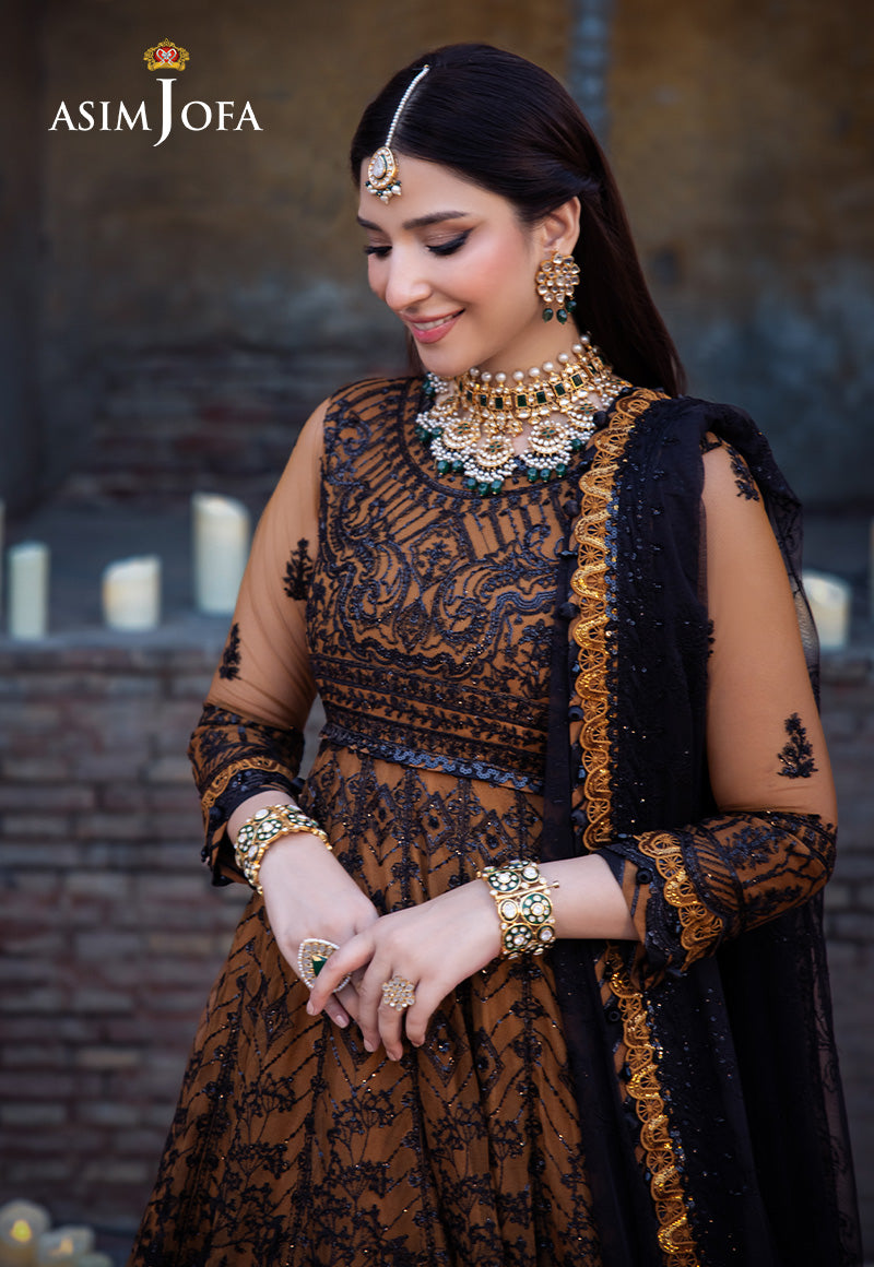 Asim Jofa Vasl Ajyv-08 Embroidered Net 3 Pcs