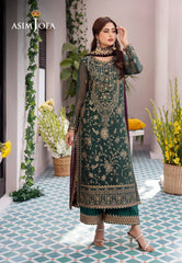 Asim Jofa Dhanak Rang Ajcf-10 Embroidered Chiffon  3 Pcs