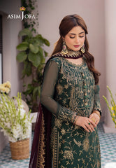 Asim Jofa Dhanak Rang Ajcf-10 Embroidered Chiffon  3 Pcs