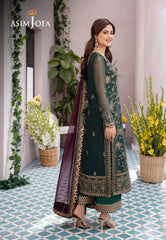 Asim Jofa Dhanak Rang Ajcf-10 Embroidered Chiffon  3 Pcs