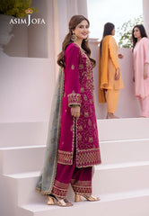 Asim Jofa Dhanak Rang Ajcf-12 Embroidered Boski Silk 3 Pcs