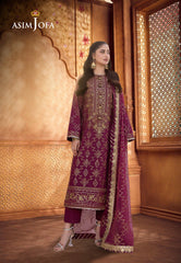 Asim Jofa Dhanak Rang PretAjcfp-05 Embroidered Boski Silk Stitched 3 Pcs