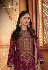 Asim Jofa Dhanak Rang PretAjcfp-05 Embroidered Boski Silk Stitched 3 Pcs