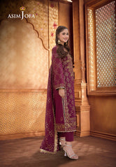 Asim Jofa Dhanak Rang Ajcf-05 Embroidered Boski Silk 3 Pcs