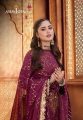 Asim Jofa Dhanak Rang Ajcf-05 Embroidered Boski Silk 3 Pcs