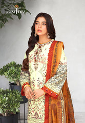 Asim Jofa Asra Festive Ajra-15 Embroidered Lawn  3 Pcs
