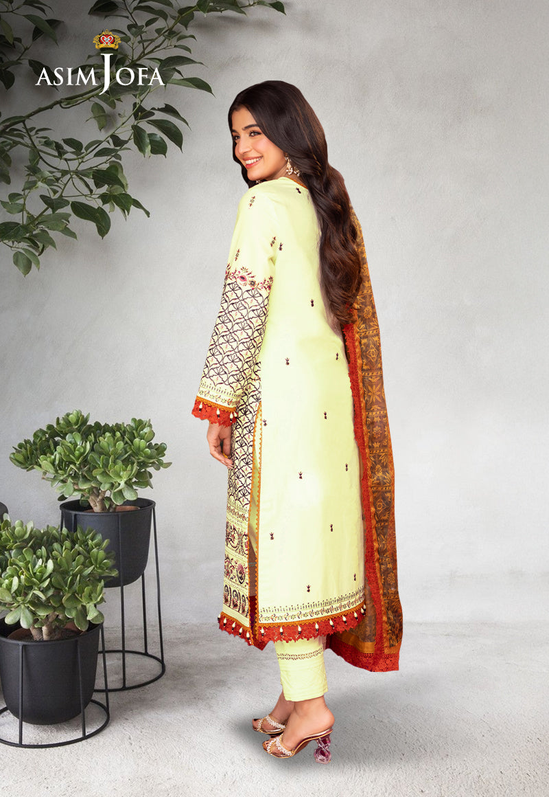 Asim Jofa Asra Festive Ajra-15 Embroidered Lawn  3 Pcs