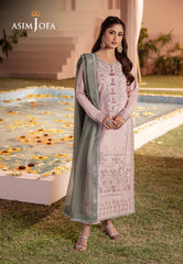Asim Jofa Dhanak Rang PretAjcfp-14 Embroidered Boski Silk Stitched 3 Pcs