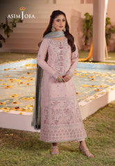 Asim Jofa Dhanak Rang Ajcf-14 Embroidered Boski Silk 3 Pcs