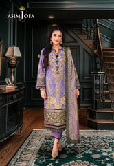 Asim Jofa Rania Jofa Jacquard Festive Ajra-17 Embroidered Lawn 3 Pcs