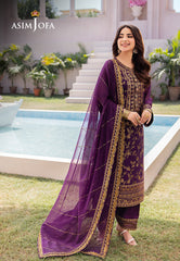 Asim Jofa Dhanak Rang Ajcf-08 Embroidered Chiffon  3 Pcs