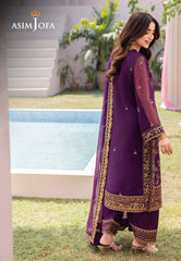 Asim Jofa Dhanak Rang Ajcf-08 Embroidered Chiffon  3 Pcs