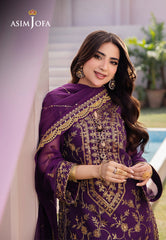 Asim Jofa Dhanak Rang Ajcf-08 Embroidered Chiffon  3 Pcs