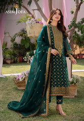 Asim Jofa Dhanak Rang Ajcf-03 Embroidered Chiffon 3 Pcs