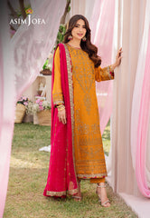 Asim Jofa Dhanak Rang Ajcf-25 Embroidered Chiffon 3 Pcs
