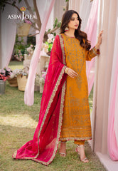 Asim Jofa Dhanak Rang Ajcf-25 Embroidered Chiffon 3 Pcs