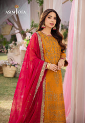 Asim Jofa Dhanak Rang Ajcf-25 Embroidered Chiffon 3 Pcs