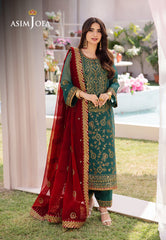Asim Jofa Dhanak Rang Ajcf-11 Embroidered Chiffon  3 Pcs