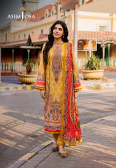 Asim Jofa Basic Print Union Ajbb-08 Printed Lawn 3 Pcs