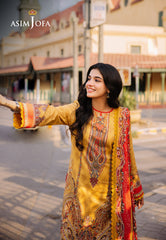 Asim Jofa Basic Print Union Ajbb-08 Printed Lawn 3 Pcs