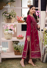 Asim Jofa Dhanak Rang Ajcf-20 Embroidered Boski Silk 3 Pcs