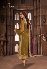 Asim Jofa Chamkeeli Ajkk-23 Embroidered Chiffon 3 Pcs