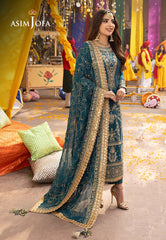 Asim Jofa Chamak Damak Ajcd-07 Embroidered Twisted Silk 3 Pcs