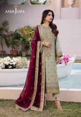 Asim Jofa Dhanak Rang Ajcf-06 Embroidered Jumbo Silk 3 Pcs