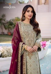 Asim Jofa Dhanak Rang Ajcf-06 Embroidered Jumbo Silk 3 Pcs