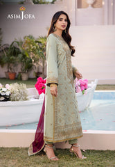 Asim Jofa Dhanak Rang Ajcf-06 Embroidered Jumbo Silk 3 Pcs