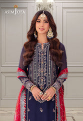 Asim Jofa Festive Luxe Ajmj-07 Embroidered Chiffon 3 Pcs