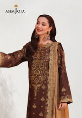 Asim Jofa Chamkeeli Ajkk-26 Embroidered Twisted Silk 3 Pcs