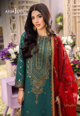 Asim Jofa Dhanak Rang Ajcf-23 Embroidered Jumbo Silk 3 Pcs