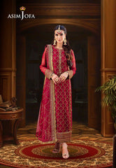 Asim Jofa Designers Limited Edition Ajmjd-28-Xs Embroidered Chiffon 3 Pcs