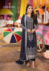 Asim Jofa Chamak Damak Ajcd-24 Embroidered Twisted Silk 3 Pcs