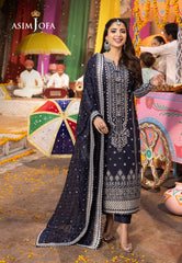 Asim Jofa Chamak Damak Ajcd-24 Embroidered Twisted Silk 3 Pcs