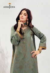 Asim Jofa Dhanak Rang Ajcf-15 Embroidered Jumbo Silk 3 Pcs