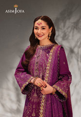 Asim Jofa Chamkeeli Ajkk-07 Embroidered Twisted Silk 3 Pcs
