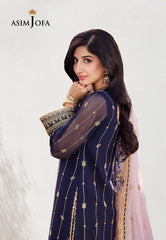 Asim Jofa Dhanak Rang Ajcf-09 Embroidered Chiffon  3 Pcs