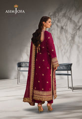 Asim Jofa Chamkeeli Ajkk-03 Embroidered Twisted Silk 3 Pcs