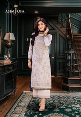 Asim Jofa Designers Limited Edition Ajcfd-13-Xs Embroidered Boski Silk 3 Pcs