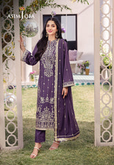 Asim Jofa Designers Limited Edition Ajcfd-29 Embroidered Jumbo Silk 3 Pcs