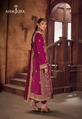 Asim Jofa Chamkeeli Ajkk-21 Embroidered Twisted Silk 3 Pcs