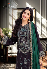 Asim Jofa Designers Limited Edition Ajcfd-21-Xs Embroidered Boski Silk 3 Pcs