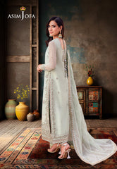 Asim Jofa Jag Mag Ajmj-18 Embroidered Net 3 Pcs