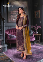 Asim Jofa Designers Limited Edition Ajmjd-11-Xs Embroidered Paper Cotton 3 Pcs