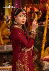 Asim Jofa Chamak Damak Ajcd-04 Embroidered Twisted Silk 3 Pcs
