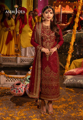 Asim Jofa Chamak Damak Ajcd-04 Embroidered Twisted Silk 3 Pcs