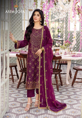 Asim Jofa Dhanak Rang PretAjcfp-07 Embroidered Jumbo Silk Stitched 3 Pcs